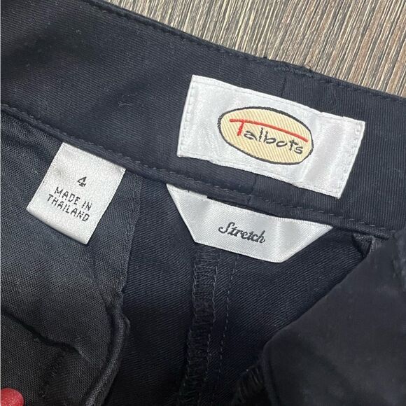 Talbots Womens Black High Waisted Stretch Career Work wear Straight Leg Pants 4 - Picture 9 of 12